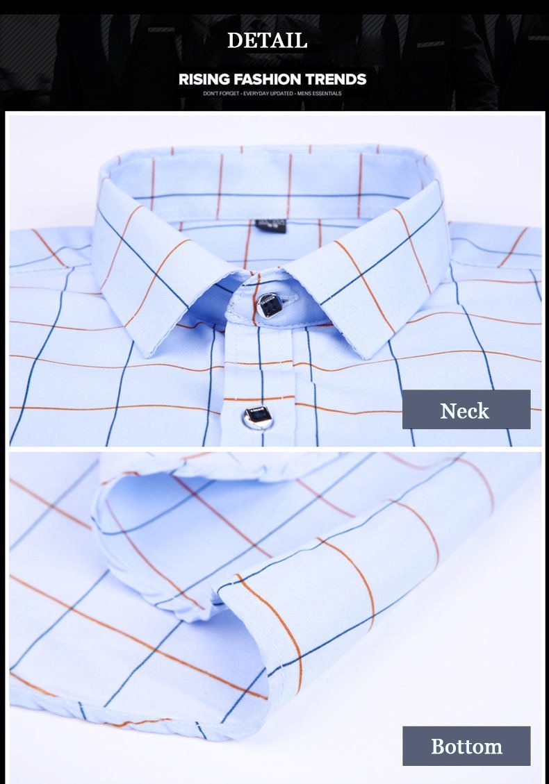 Men Fashion Casual Long Sleeved Printed Slim Fit Business Dress Shirt