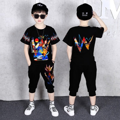 Fashion Boy Clothes Cool Kids Hip Hop Clothing Sports Suit