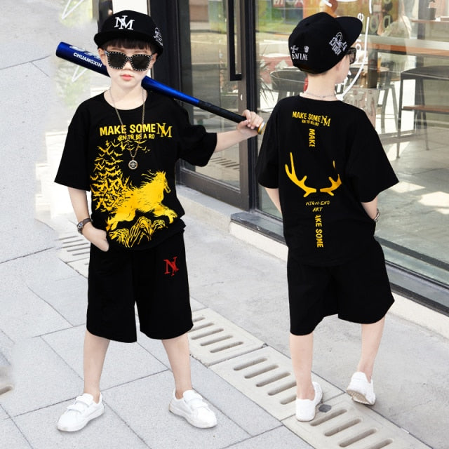 Fashion Boy Clothes Cool Kids Hip Hop Clothing Sports Suit