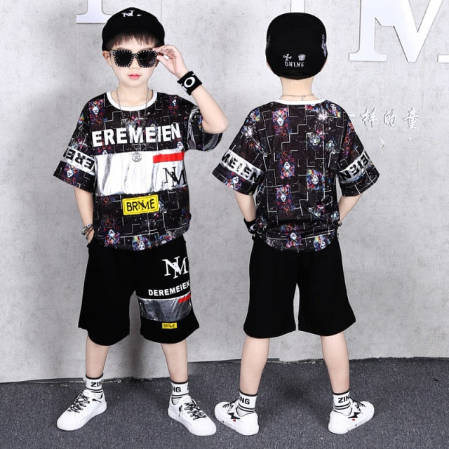 Fashion Boy Clothes Cool Kids Hip Hop Clothing Sports Suit