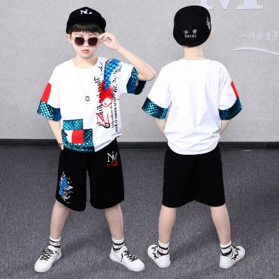 Fashion Boy Clothes Cool Kids Hip Hop Clothing Sports Suit
