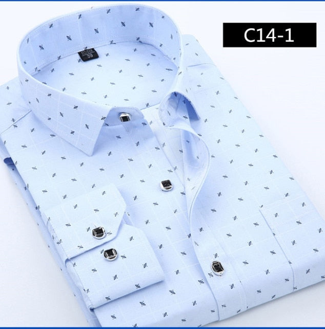 Designer Men Shirt Long Sleeve Casual Shirt Slim Fit Print Shirts