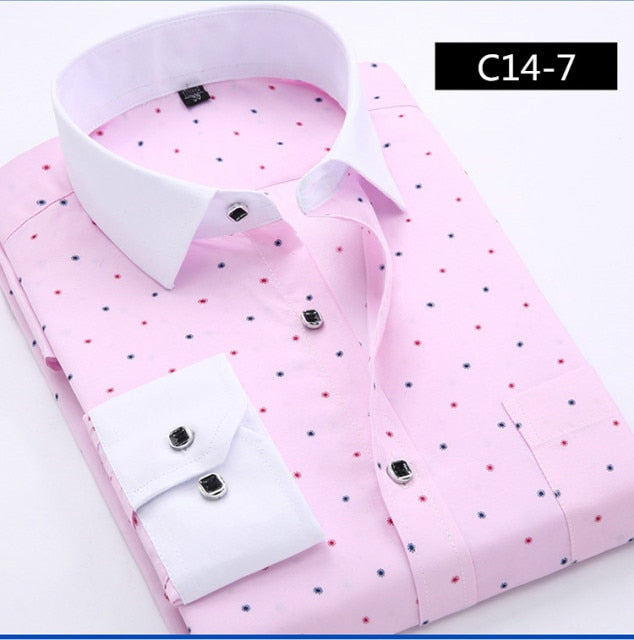 Designer Men Shirt Long Sleeve Casual Shirt Slim Fit Print Shirts