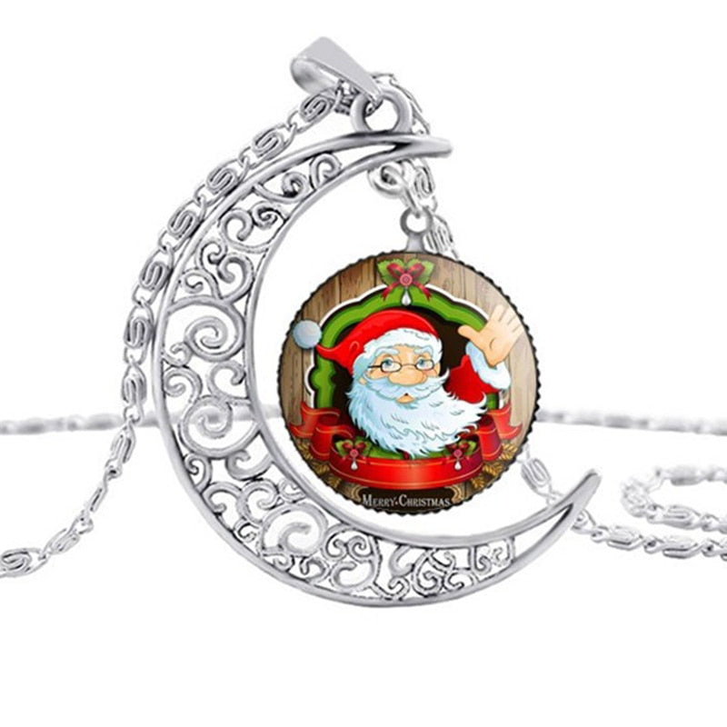 Gailis Santa Claus Photo Christmas Gift Chain Statement Necklaces ( More Designs)-christmas jewelry-Free Item Online