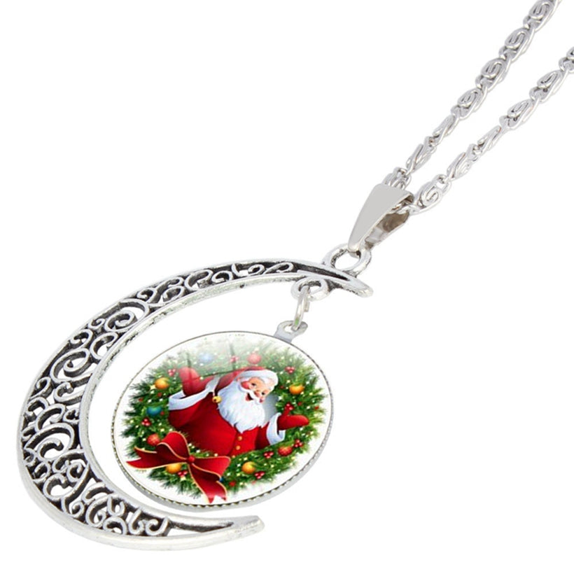 Gailis Santa Claus Photo Christmas Gift Chain Statement Necklaces ( More Designs)-christmas jewelry-Free Item Online