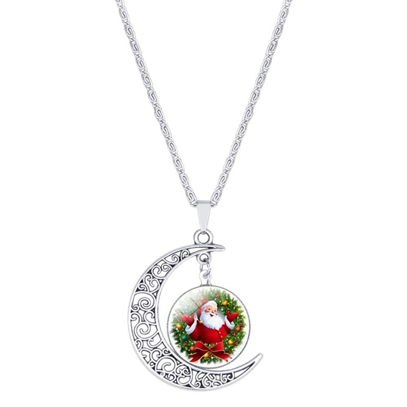Gailis Santa Claus Photo Christmas Gift Chain Statement Necklaces ( More Designs)-christmas jewelry-Free Item Online