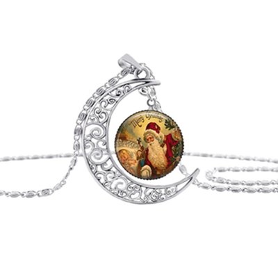 Gailis Santa Claus Photo Christmas Gift Chain Statement Necklaces ( More Designs)-christmas jewelry-07-Free Item Online