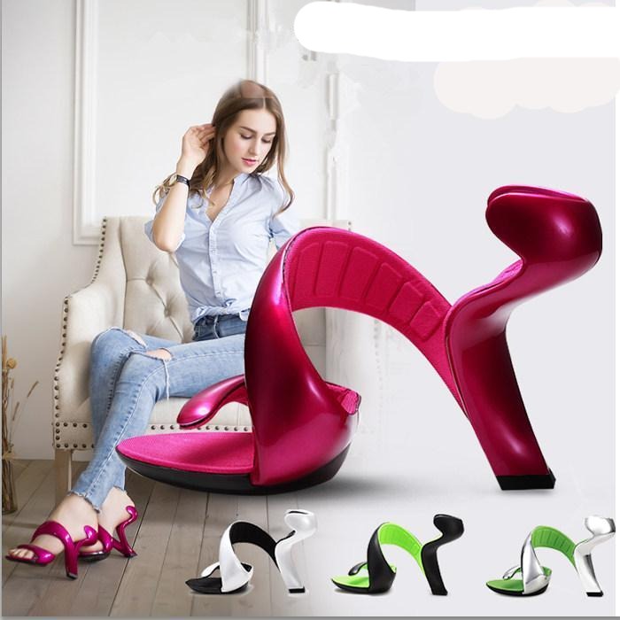 Airy S- Shaped Soleless High Heels Peep Toe Sandals Women Gladiator Fashion Summer Ladies Nightclub Sexy Shoes-women shoes-Free Item Online