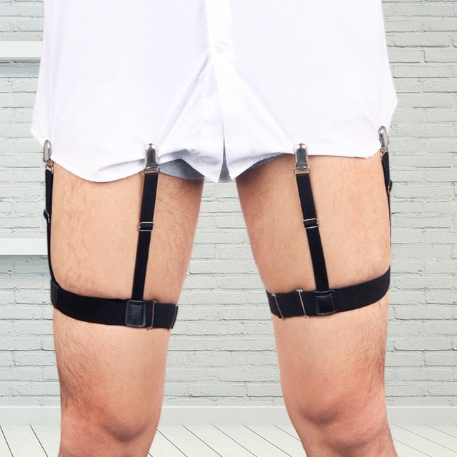 2 Pcs Keep Shirt Tuck In Stays Belt with Non-slip Locking Clips-Free Item Online