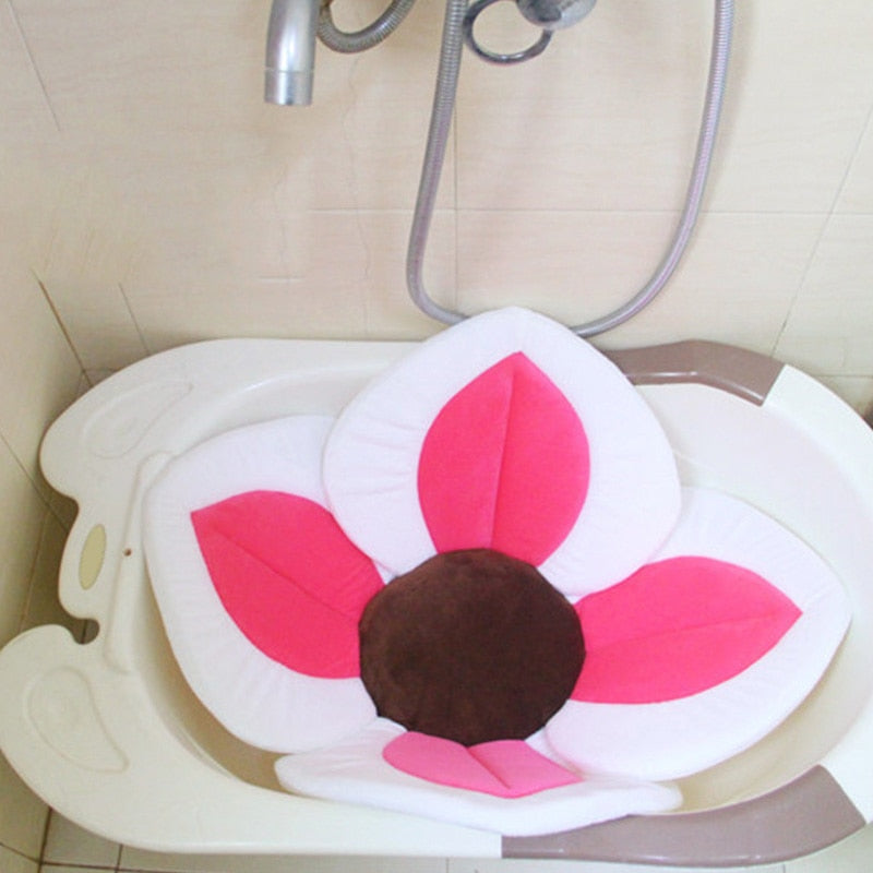 2 IN 1 Baby Lotus Plush Flower Bath And Play Mat 4 Or 7 Petals-baby bath accessory-Free Item Online