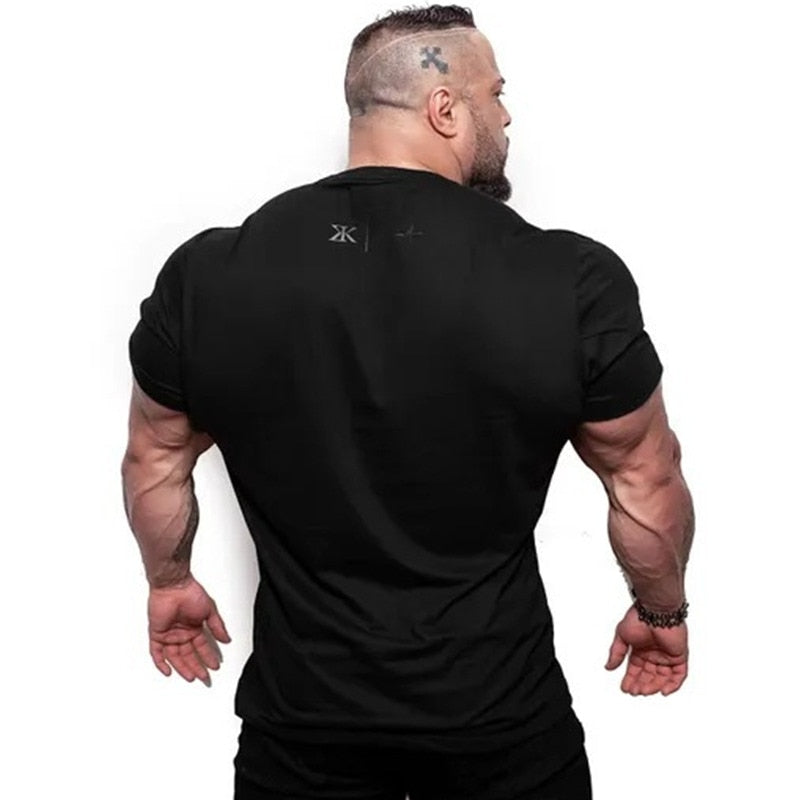 Ryan Designs Men Gyms Fitness Bodybuilding Skinny T-shirt-body building top-Free Item Online