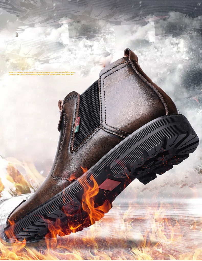 Bondanie Genuine Leather Men Motorcycle Boots-Men Shoes-Free Item Online