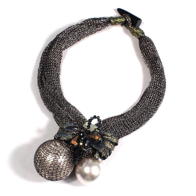 Simulated Pearl Pendants Necklaces Women Crystal Beads Statement Necklace Jewelry Choker