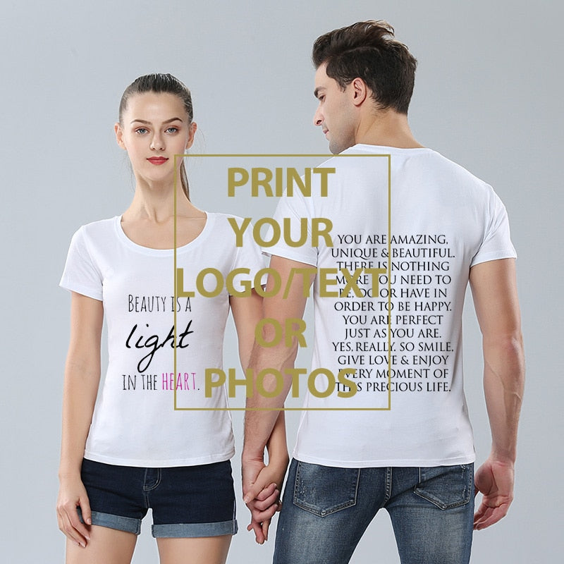 Custom Design Your Own T-shirts Printing Brand Logo-women tops-Free Item Online-Free Item Online