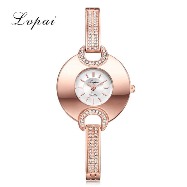 Luxury Women's Watch Fashion Bracelet Rhinestone Quartz Time piece-Women Wrist Watch-Free Item Online