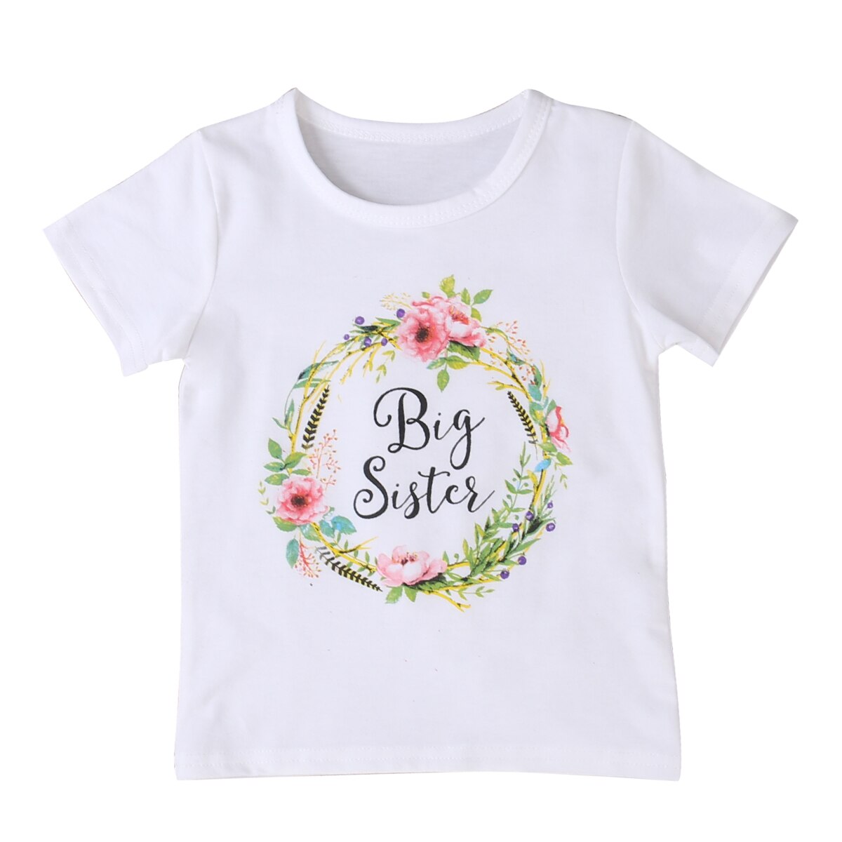 Big Sister Little Sister Matching Cotton Short Sleeve Bodysuit Baby Outfits-Baby Clothing-Free Item Online-Free Item Online