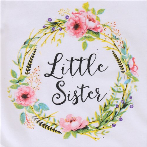 Big Sister Little Sister Matching Cotton Short Sleeve Bodysuit Baby Outfits-Baby Clothing-Free Item Online-Free Item Online