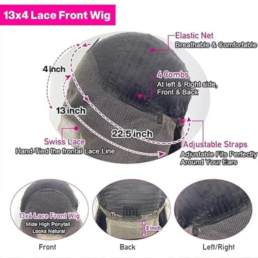 Purple 13x4 Lace Front Short Bob Wig