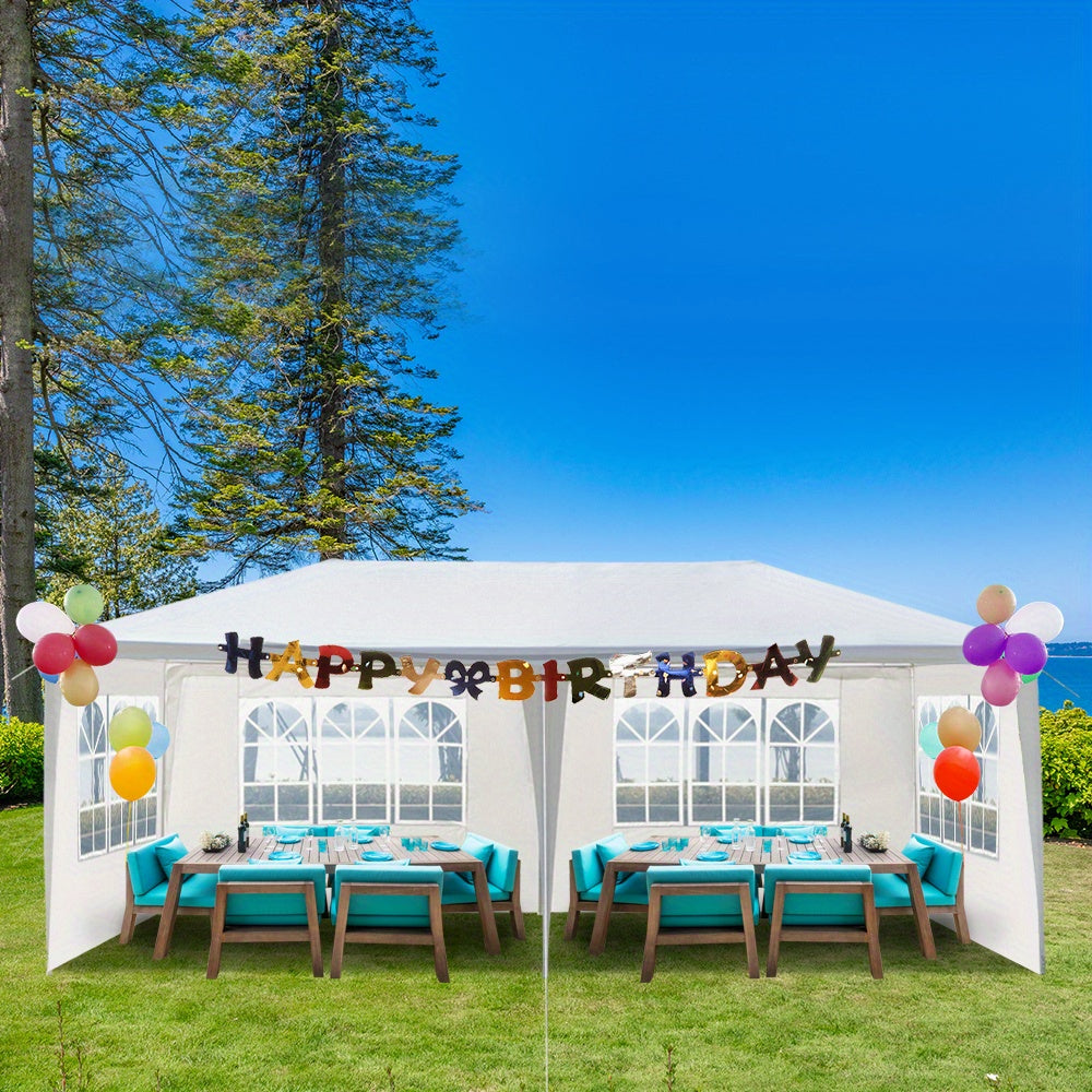 10'X20' Outdoor Party Tent with 4 Removable Sidewalls, Waterproof Canopy Patio Wedding Gazebo, White