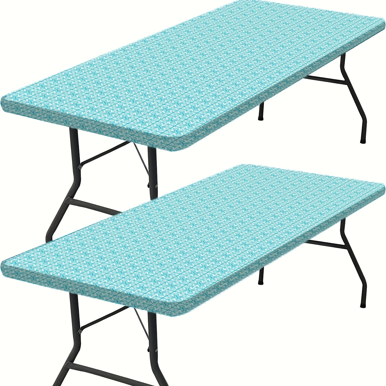 Washable 6-foot Outdoor Tablecloth With Elastic Edges - Perfect For Camping, Picnics And Garden Parties - Durable Polyester