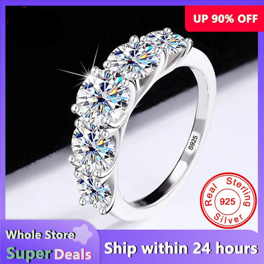 Luxury 3.6ct Diamond Moissanite Rings for Women