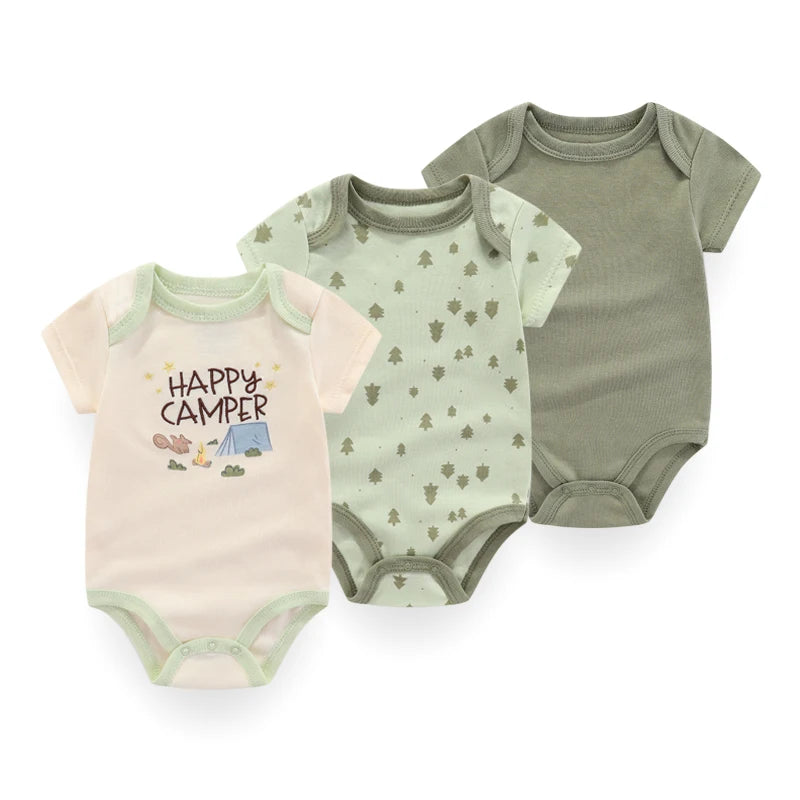 Unisex Baby Bodysuits three-piece