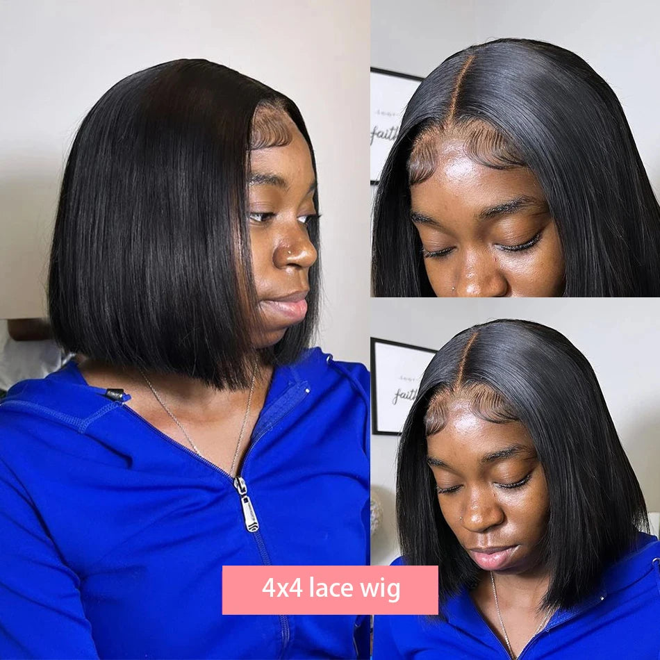 13x4 Straight Lace Frontal Bob Wig