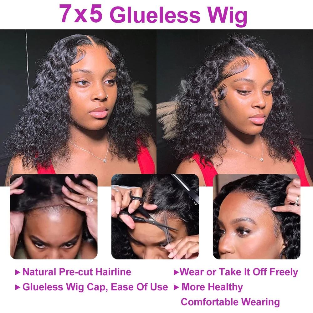 Deep Wave Lace Frontal Wigs for Women