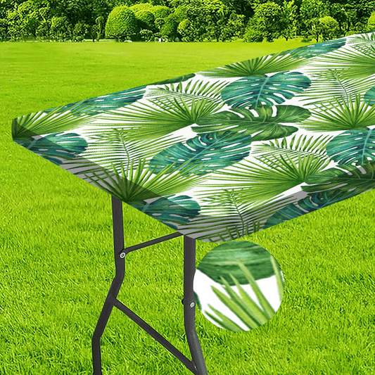 One Elastic-Edged Washable Outdoor Tablecloth - Durable Polyester Tablecloth, Suitable for Camping, Picnics, Garden Parties - Bright Colors, Suitable for Indoor/ Outdoor Use, Machine Washable, Outdoor Tablecloth | Vivid Desig