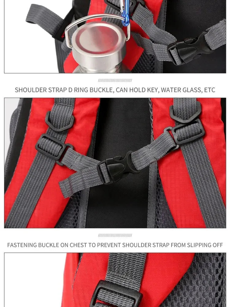 Portable Outdoor Mountaineering Bag Large Capacity Travel Bag Waterproof Men's and Women's Backpack Lightweight Travel Backpack