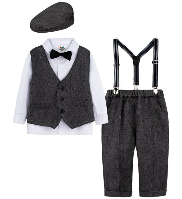 Baby Boy Formal Suit Outfit Set 5PCS