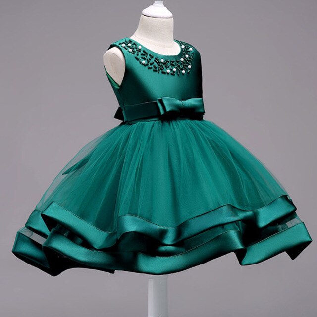 Kids Girl Flower Princess Party Tutu Dress-girls dresses-Top Super Deals-FD364-Green-3T-Free Item Online
