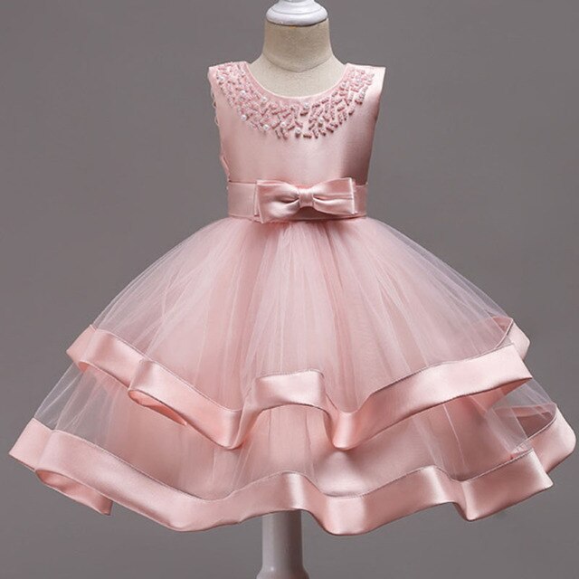Kids Girl Flower Princess Party Tutu Dress-girls dresses-Top Super Deals-FD364-Pink-3T-Free Item Online