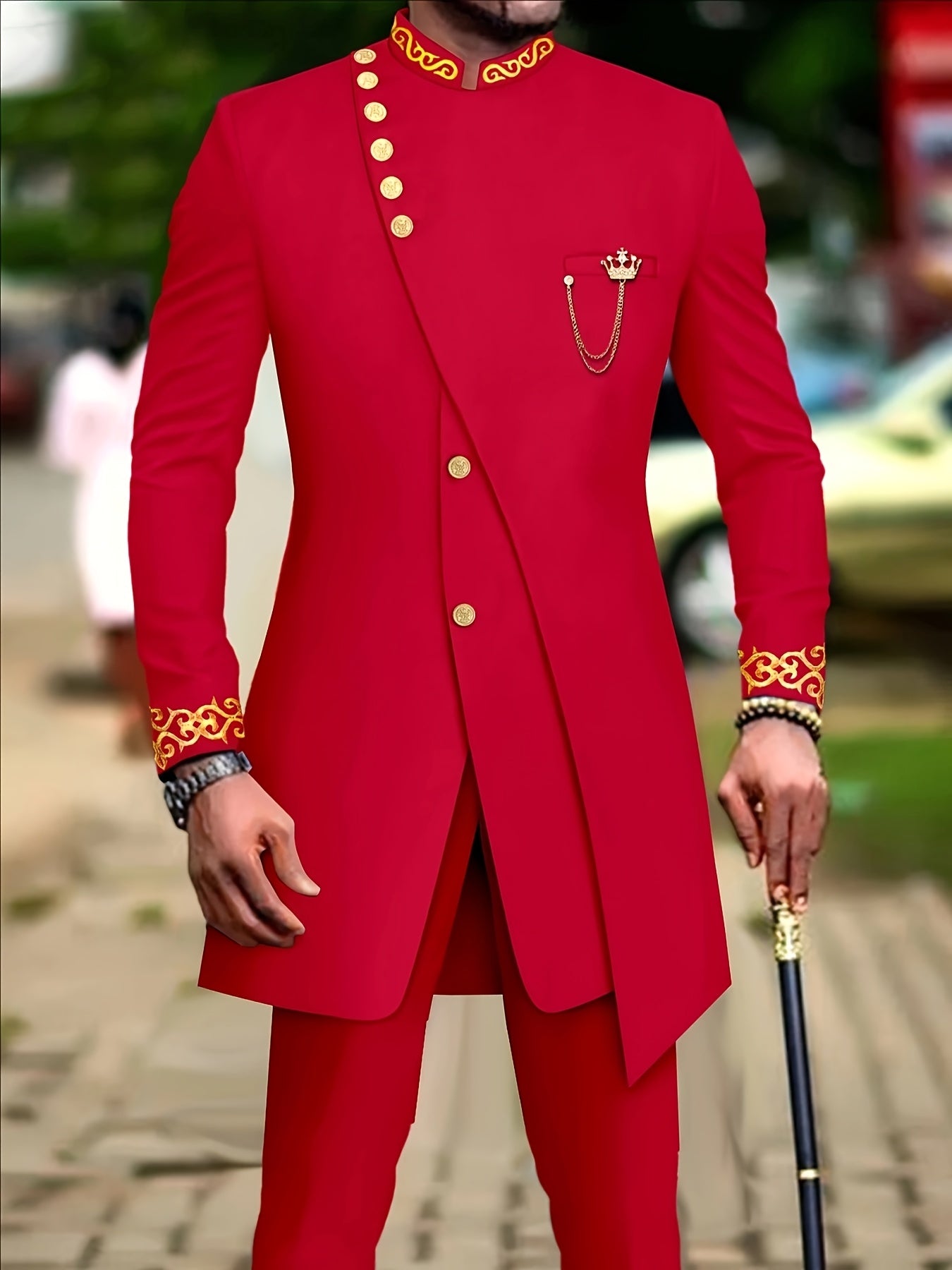 Men's Casual Long-sleeved Two-piece Suit