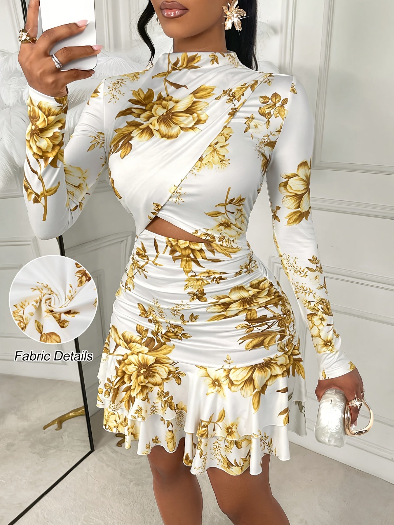 Women's Floral Print Short Dress