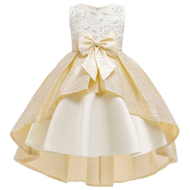 Girl clothes trail wedding dress for Girls Dresses Princess birthday party bow tutu costume