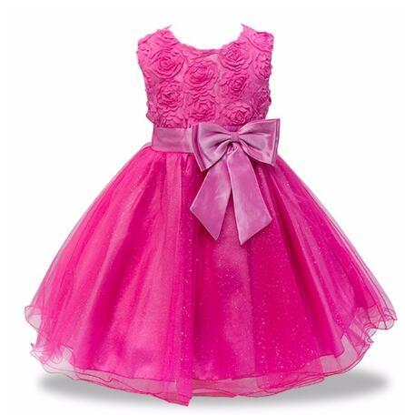 Girls Dress For Kids Clothes Flower One-shoulder Pageant Birthday Wedding Party Princess Children Dress 3 4 5 6 7 8 9 years