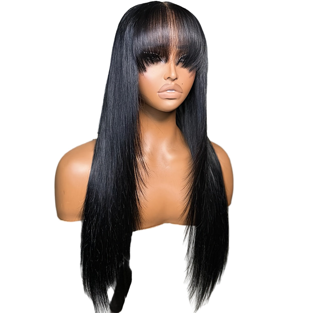 CIVRIE 26"Glueless Wig with Curtain Bangs