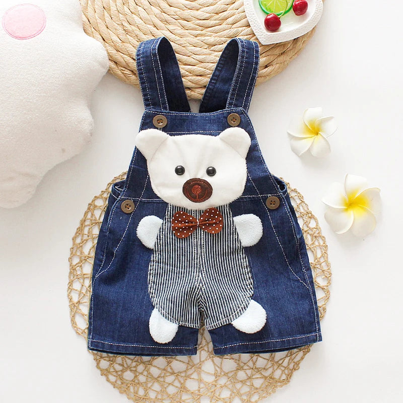 IENENS Summer Kids Baby Boys Jumper Pants Denim Shorts Jeans Overalls Toddler Infant Girl Playsuit Clothes Clothing Trousers