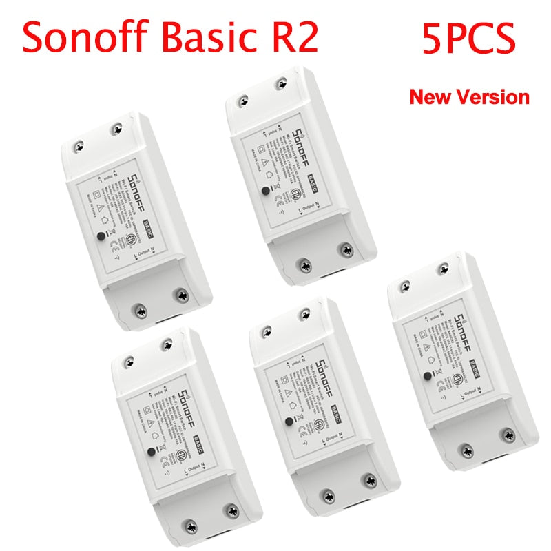 Sonoff Basic R2 Smart Home Wifi Switch Wireless Remote Control Light Timer Switch DIY Modules via Ewelink APP Work with Alexa