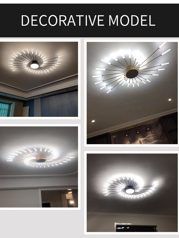 Hot sale fireworks led Chandelier For Living Room Bedroom Home chandelier Modern Led Ceiling Chandelier Lamp Lighting chandelier