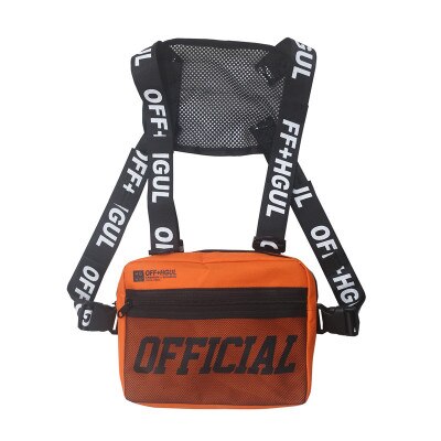 Functional Tactical Chest Bag  Fashion Bullet Hip Hop Vest Streetwear Bag Waist Pack Women Black Chest Rig Bag 233