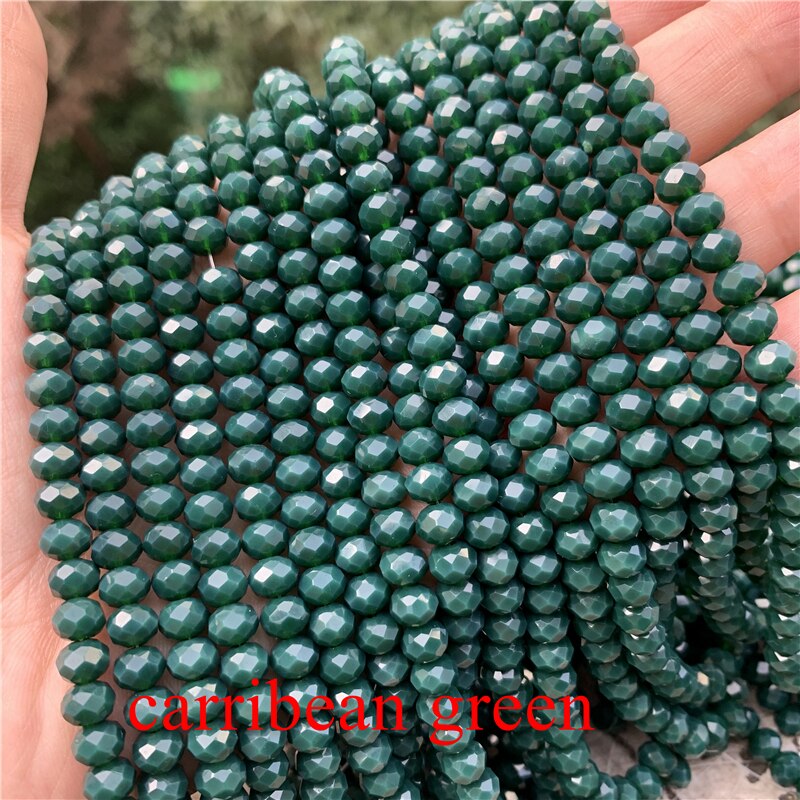 Wholesale 4x6mm/50pcs  Crystal Rondel Faceted Crystal Glass Beads Loose Spacer Round Beads for Jewelry Making Jewelry Diy