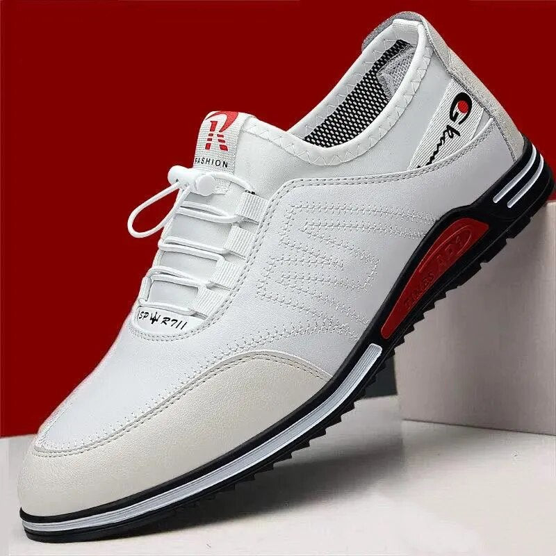 Men's Leather Shoes Breathable Sports