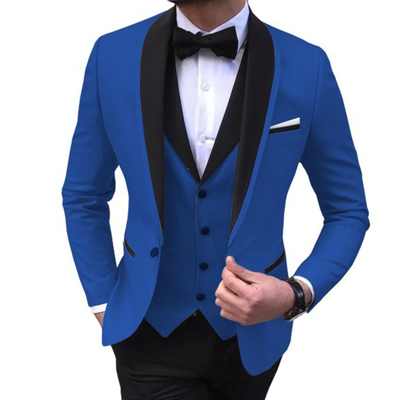 New Wedding Evening Dress 3Pieces Jacket+Pants+Vest Men Suit Set Fashion Slim Fit Party Casual Male Blazer Luxury Homme Costume