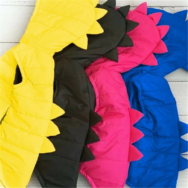 Baby kids Clothes Boy Dinosaur Vest Girl Down Hooded Kids Zipper Jacket Waistcoat Coat Winter Thick Warm Outwear