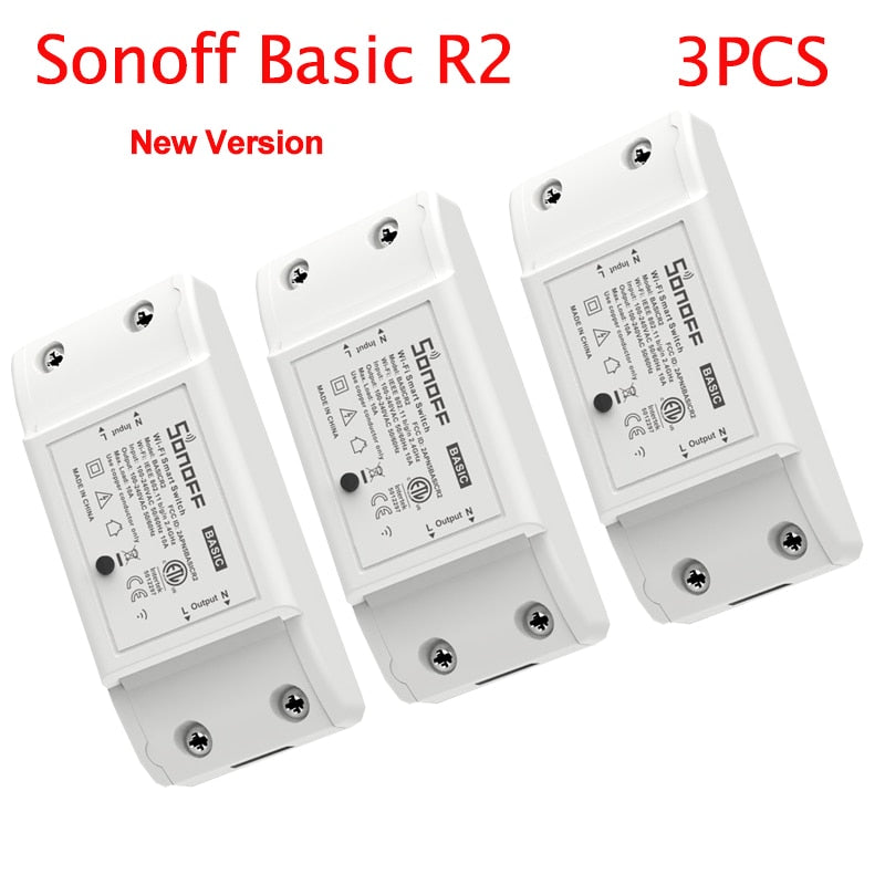 Sonoff Basic R2 Smart Home Wifi Switch Wireless Remote Control Light Timer Switch DIY Modules via Ewelink APP Work with Alexa