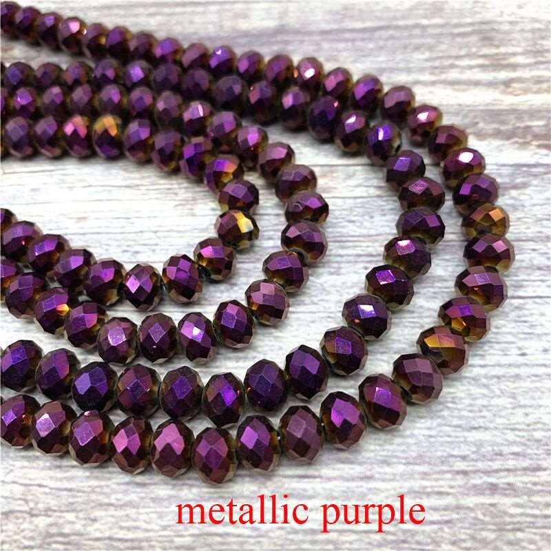 2X3/ 3X4/ 4X6/ 6X8mm Crystal Beads AB Multicolor Sapcer Glass Beads for Jewelry  Hand Ring Necklace Making DIY Wholesale