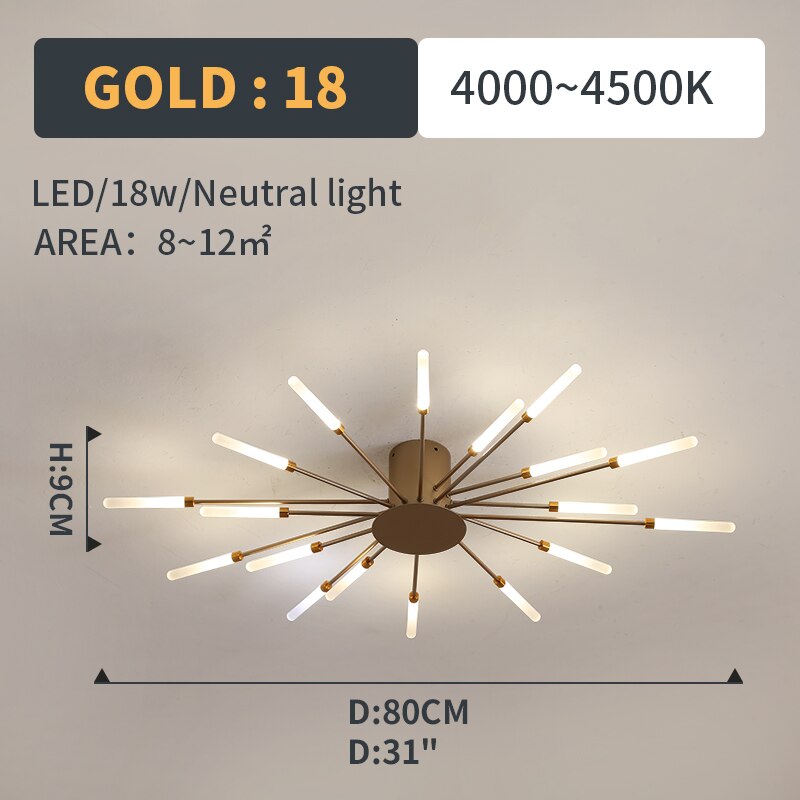 Hot sale fireworks led Chandelier For Living Room Bedroom Home chandelier Modern Led Ceiling Chandelier Lamp Lighting chandelier