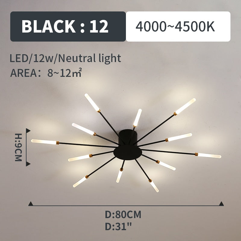 Hot sale fireworks led Chandelier For Living Room Bedroom Home chandelier Modern Led Ceiling Chandelier Lamp Lighting chandelier